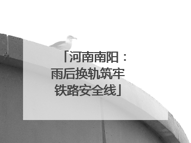 河南南阳：雨后换轨筑牢铁路安全线